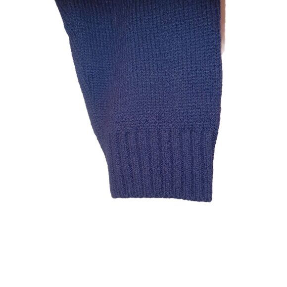 Anthropologie Moon & Madison Blue Oversized Cropped USA Knit Sweater Sz XS - Picture 5 of 6